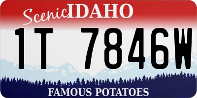ID license plate 1T7846W