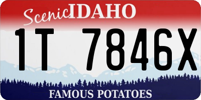 ID license plate 1T7846X