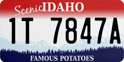 ID license plate 1T7847A