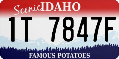 ID license plate 1T7847F