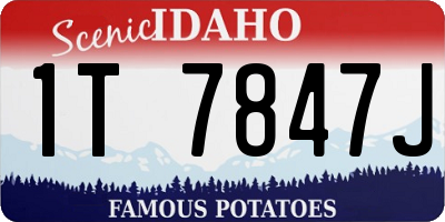 ID license plate 1T7847J