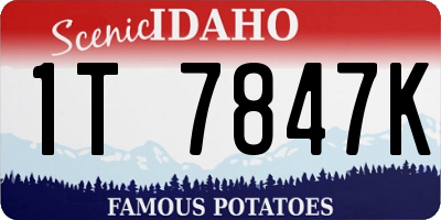 ID license plate 1T7847K