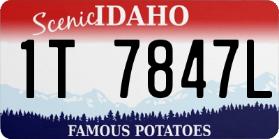 ID license plate 1T7847L