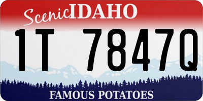 ID license plate 1T7847Q