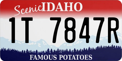 ID license plate 1T7847R