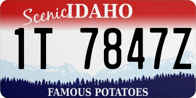 ID license plate 1T7847Z