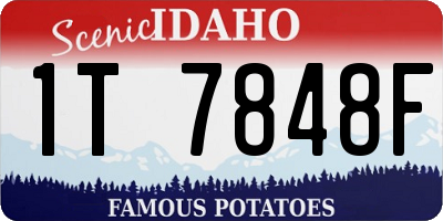 ID license plate 1T7848F