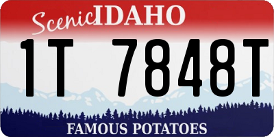 ID license plate 1T7848T