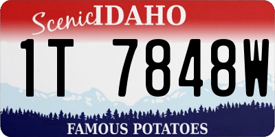 ID license plate 1T7848W