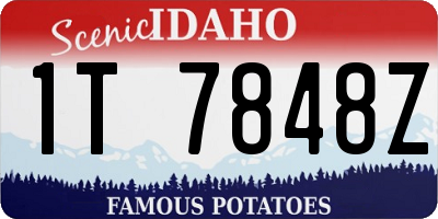 ID license plate 1T7848Z