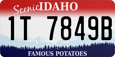 ID license plate 1T7849B