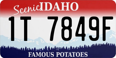 ID license plate 1T7849F