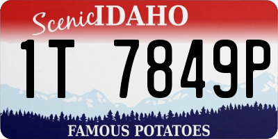 ID license plate 1T7849P