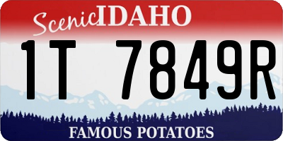 ID license plate 1T7849R