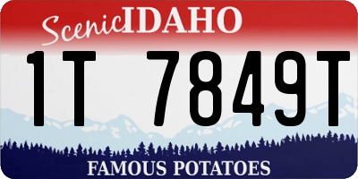 ID license plate 1T7849T