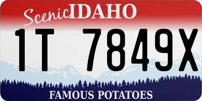 ID license plate 1T7849X