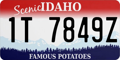 ID license plate 1T7849Z