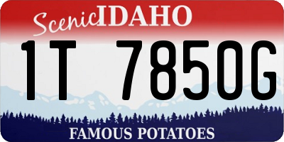 ID license plate 1T7850G