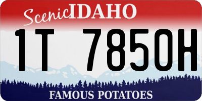 ID license plate 1T7850H