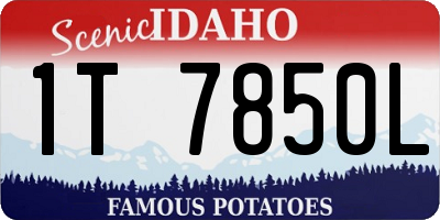 ID license plate 1T7850L