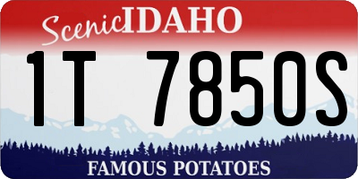 ID license plate 1T7850S