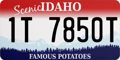 ID license plate 1T7850T