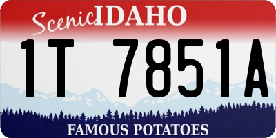 ID license plate 1T7851A