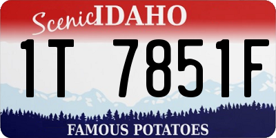 ID license plate 1T7851F