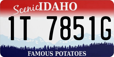 ID license plate 1T7851G