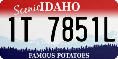 ID license plate 1T7851L