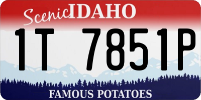ID license plate 1T7851P