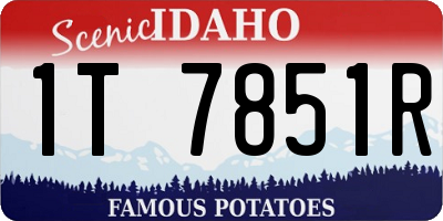 ID license plate 1T7851R