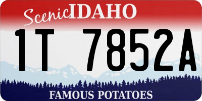 ID license plate 1T7852A