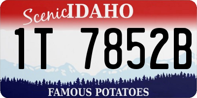 ID license plate 1T7852B