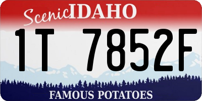 ID license plate 1T7852F