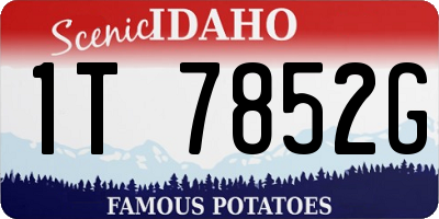 ID license plate 1T7852G