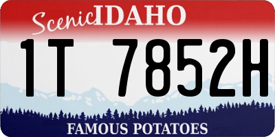 ID license plate 1T7852H