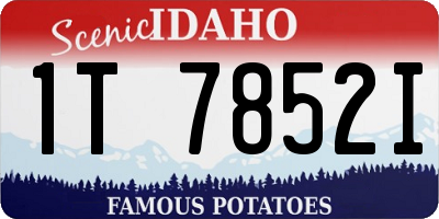ID license plate 1T7852I