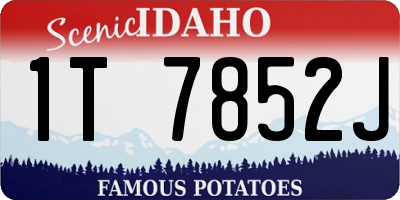 ID license plate 1T7852J
