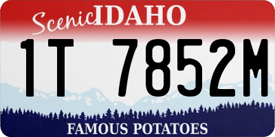 ID license plate 1T7852M