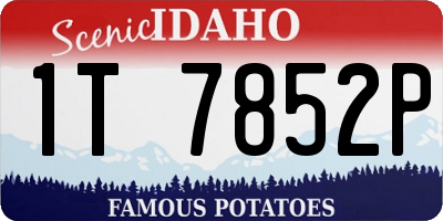 ID license plate 1T7852P