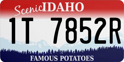 ID license plate 1T7852R