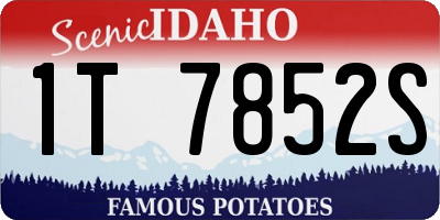ID license plate 1T7852S
