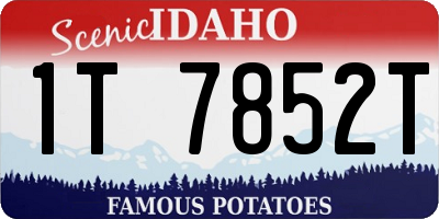 ID license plate 1T7852T
