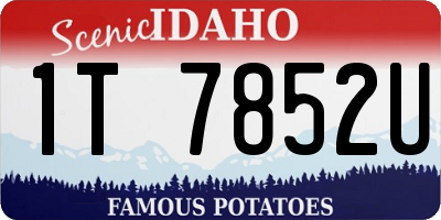 ID license plate 1T7852U