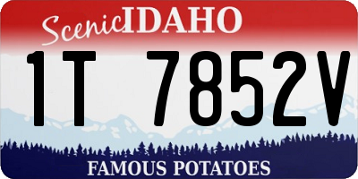 ID license plate 1T7852V