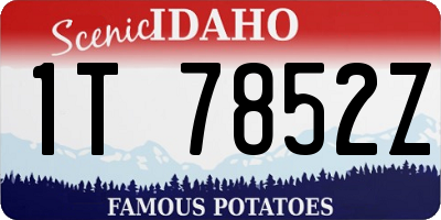 ID license plate 1T7852Z