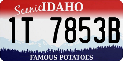 ID license plate 1T7853B
