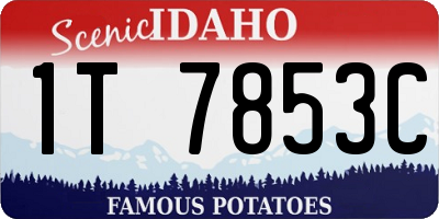 ID license plate 1T7853C