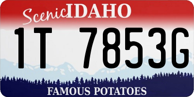 ID license plate 1T7853G